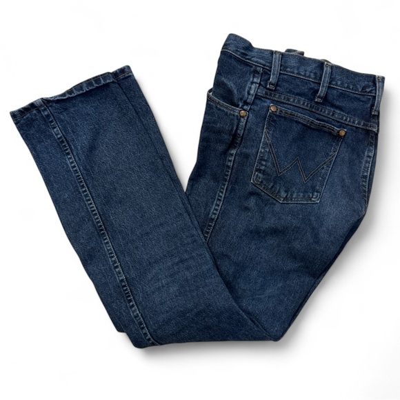 Regular Fit Authentic Wrangler 936 Cowboy Mid Rise Blue Jeans - Picture 2 of 3